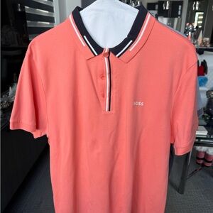 Boss Salmon Color XL Polo Shirt for Men